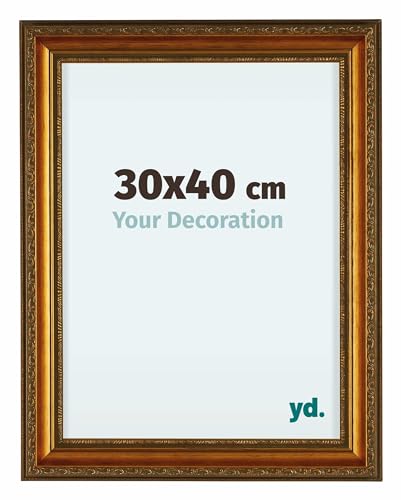 yd. Your Decoration - Bilderrahmen 30x40 cm - Gold Antik - Bilderrahmen aus Holz mit Acrylglas - Antireflex - 30x40 Rahmen - Oxford yd. Your Decoration - Bilderrahmen 30x40 cm - Gold Antik - Bilderrahmen aus Holz mit Acrylglas - Antireflex - 30x40 Rahmen - Oxford von yd.