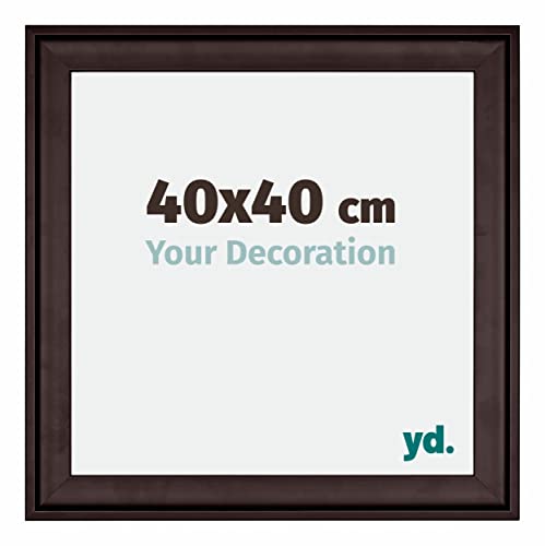 Your Decoration - Bilderrahmen 40x40 cm - Bilderrahmen aus Holz mit Acrylglas - Antireflex - Ausgezeichnete Qualität - Braun - Birmingham von yd.