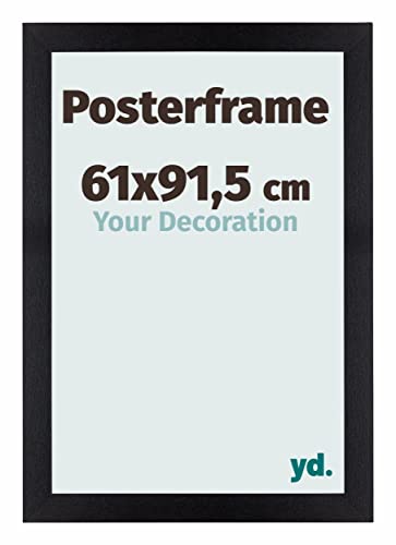yd. Your Decoration - Bilderrahmen 61x91,5 cm - Posterrahmen aus Holz mit Acrylglas - Antireflex - Ausgezeichnete Qualität -Schwarz Matt - Parma von yd.