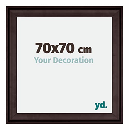 Your Decoration - Bilderrahmen 70x70 cm - Bilderrahmen aus Holz mit Acrylglas - Antireflex - Ausgezeichnete Qualität - Braun - Birmingham von yd.