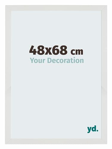 yd. Your Decoration - Puzzlerahmen 48x68 cm - Weiss Matt - Puzzlerahmen 500-1000 Teile - Holz Bilderrahmen - Mura von yd.