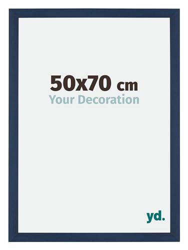 yd. Your Decoration - Puzzlerahmen 50x70 cm - Dunkelblau Gewischt - Puzzlerahmen 500-1000 Teile - Holz Bilderrahmen - Mura von yd.