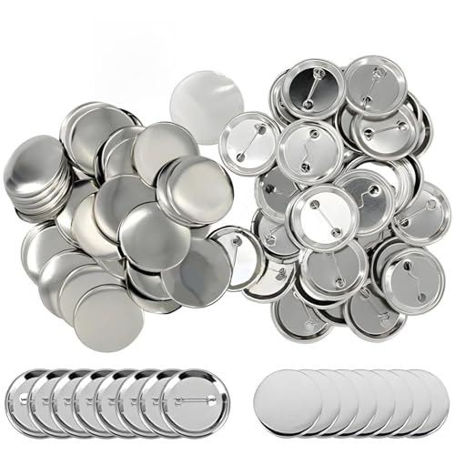 200 Stück DIY Blanko-Knöpfe Set, 5,7 cm Metallknöpfe für Handwerk, Schulprojekte und personalisierte Geschenkherstellung von yeeplant