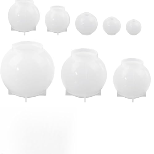 8 Stück kugelförmige Silikonformen für Harz-Bastelarbeiten, einteilige nahtlose 3D-Kugelformen, perfekt für DIY-Epoxidharz-Projekte, Heimdekoration, Blumenandenken, 8 Stück 8 Stück kugelförmige Silikonformen für Harz-Bastelarbeiten, einteilige nahtlose 3D-Kugelformen, perfekt für DIY-Epoxidharz-Projekte, Heimdekoration, Blumenandenken, 8 Stück von yeeplant