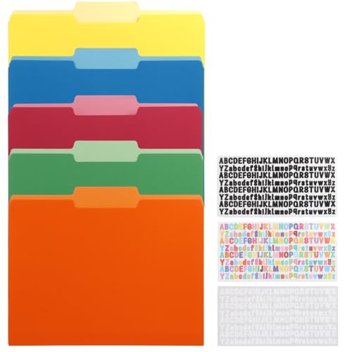 Aktenordner mit 3 selbstklebenden Reitern, farbcodiert, 29 x 24 cm, für Büro, Schule und Zuhause, 50 Stück Aktenordner mit 3 selbstklebenden Reitern, farbcodiert, 29 x 24 cm, für Büro, Schule und Zuhause, 50 Stück von yeeplant