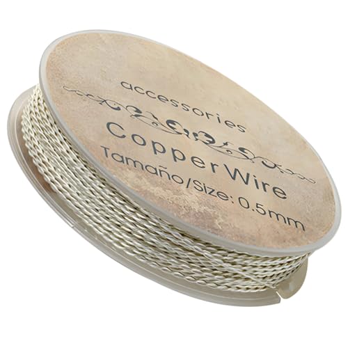 Gedrehter Perlendraht, 92 cm, Schmuckherstellung, Draht für Bastelarbeiten, Armbänder und Ohrringe von yeeplant