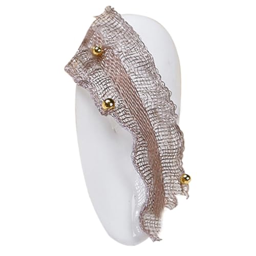 Modisches Fingernagelornament mit Spitze und Kunstperlen, 30 cm, sanfter Stil, DIY-Nagelkunst-Dekoration für Damen von yeeplant