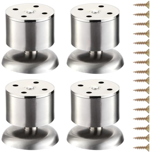 Möbelbeine aus Edelstahl, verstellbare Schrank- und Tischbeine, Metall-Ersatz für DIY-Bett, Sofa, Regale, Stühle, 4 Stück Möbelbeine aus Edelstahl, verstellbare Schrank- und Tischbeine, Metall-Ersatz für DIY-Bett, Sofa, Regale, Stühle, 4 Stück von yeeplant