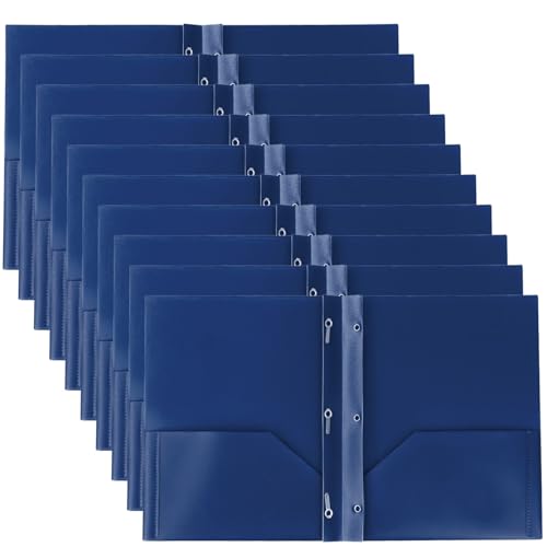 Set mit 36 Berichtsmappen mit 3-Zinken-Verschlüssen, PP-Kunststoff-Dokumentenmappen für Papier in Briefgröße, wasserdicht und mehrere Trennwände für einfache Organisation von yeeplant