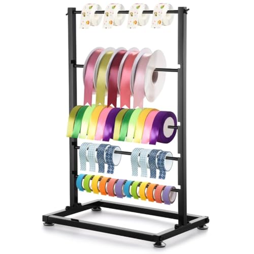 yeeplant 5-stöckiger Bandhalter, Aufbewahrungsregal, Karbonstahl, Organizer zum Häkeln, Geschenkpapier und Klebebänder, ideal für Konditoreien und Floristen von yeeplant