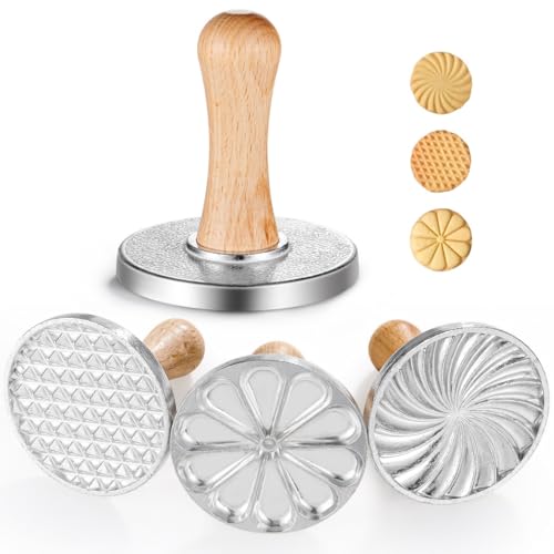 yeeplant Keks-Stempelpressen aus Metall, mit 7,9 cm Zink-Legierungsköpfen und Holzgriffen, Prägewerkzeuge für Kuchen, Gebäck, DIY-Backdekoration, 3 Stück yeeplant Keks-Stempelpressen aus Metall, mit 7,9 cm Zink-Legierungsköpfen und Holzgriffen, Prägewerkzeuge für Kuchen, Gebäck, DIY-Backdekoration, 3 Stück von yeeplant