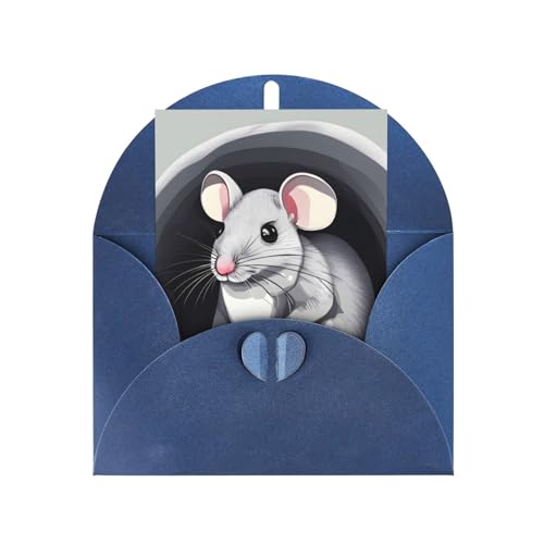 Grußkarte mit Maus im Loch, blanko, 10,2 x 15,2 cm, und Urlaubsgrußkarte, geeignet für alle Gelegenheiten. Grußkarte mit Maus im Loch, blanko, 10,2 x 15,2 cm, und Urlaubsgrußkarte, geeignet für alle Gelegenheiten. von yefan