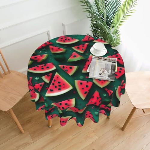 yefan Dream Wassermelonen-Tischdecke, rund, ca. 152,4 cm, für Innen- und Außenbereich, für Küchenpartys yefan Dream Wassermelonen-Tischdecke, rund, ca. 152,4 cm, für Innen- und Außenbereich, für Küchenpartys von yefan