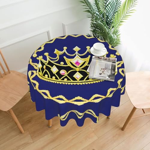 yefan Runde Fantasy-Tiara-Tischdecke, ca. 152,4 cm, für Innen- und Außenbereich, für Küchenpartys von yefan