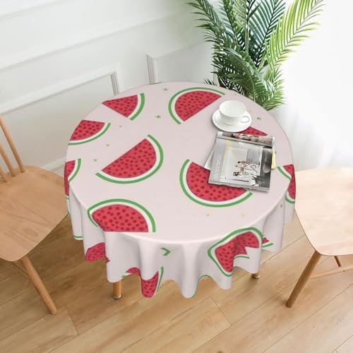 yefan Runde Tischdecke mit Wassermelonen-Motiv, ca. 152,4 cm, für Innen- und Außenbereich, für Küchenpartys yefan Runde Tischdecke mit Wassermelonen-Motiv, ca. 152,4 cm, für Innen- und Außenbereich, für Küchenpartys von yefan
