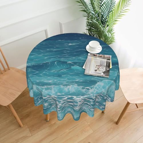 yefan The Deep Blue Sea Runde Tischdecke, ca. 152,4 cm, für Innen- und Außenbereich, für Küchenpartys yefan The Deep Blue Sea Runde Tischdecke, ca. 152,4 cm, für Innen- und Außenbereich, für Küchenpartys von yefan