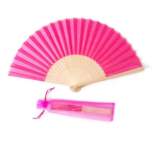 ygm Hochzeit Gäste – Personalisierte Papierfächer Hochzeit – Handfächer Hochzeit Fächer Für Hochzeit - DIY- Und Deko-Spaß – Fecher Damen Hochzeit - Hochzeitsfächer (hot pink,40pcs) von ygm