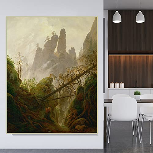 Diamond Painting Kits Caspar David Friedrich Rocky Ravine in the Elbe Sandstone Mountains》 Full Drill Diamond Dots Paintings Picture Arts Craft for Home Wall Art Decor Diamond Painting Kits Caspar David Friedrich Rocky Ravine in the Elbe Sandstone Mountains》 Full Drill Diamond Dots Paintings Picture Arts Craft for Home Wall Art Decor von yhyjyzzjy
