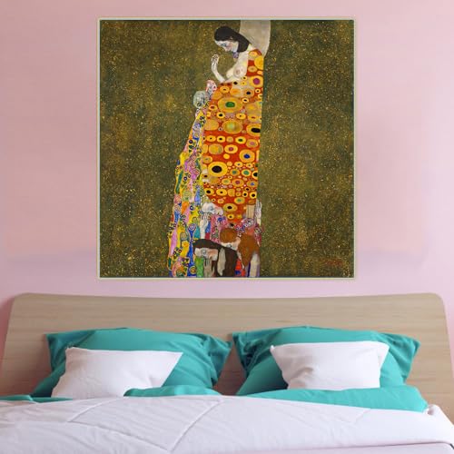 Gustav Klimt Malen nach Zahlen zum Selbermachen, Malset für Erwachsene, Motiv: Hoffnung II, Leinwand, Geschenke, Kunsthandwerk für Heimdekoration Gustav Klimt Malen nach Zahlen zum Selbermachen, Malset für Erwachsene, Motiv: Hoffnung II, Leinwand, Geschenke, Kunsthandwerk für Heimdekoration von yhyjyzzjy