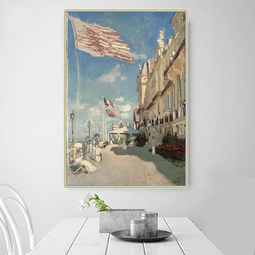 Malen nach Zahlen für Erwachsene, Claude Monet, The Hotel des Roches Noires at Trouville, Malset für Erwachsene, Leinwand, Geschenke, Kunsthandwerk für Heimdekoration Malen nach Zahlen für Erwachsene, Claude Monet, The Hotel des Roches Noires at Trouville, Malset für Erwachsene, Leinwand, Geschenke, Kunsthandwerk für Heimdekoration von yhyjyzzjy