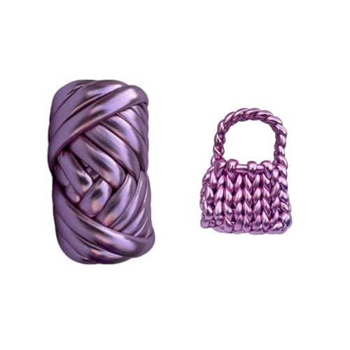Gurtband für Häkeltaschen, grobes Baumwollgarn, metallisch, röhrenförmig, grob, für Taschen, Körbe, Teppiche, DIY Handwerk Gurtband für Häkeltaschen, grobes Baumwollgarn, metallisch, röhrenförmig, grob, für Taschen, Körbe, Teppiche, DIY Handwerk von yikkiykk