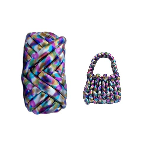 Gurtband für Häkeltaschen, grobes Baumwollgarn, metallisch, röhrenförmig, grob, für Taschen, Körbe, Teppiche, DIY Handwerk Gurtband für Häkeltaschen, grobes Baumwollgarn, metallisch, röhrenförmig, grob, für Taschen, Körbe, Teppiche, DIY Handwerk von yikkiykk