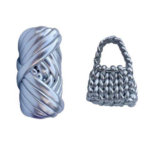 Gurtband für Häkeltaschen, grobes Baumwollgarn, metallisch, röhrenförmig, grob, für Taschen, Körbe, Teppiche, DIY Handwerk Gurtband für Häkeltaschen, grobes Baumwollgarn, metallisch, röhrenförmig, grob, für Taschen, Körbe, Teppiche, DIY Handwerk von yikkiykk