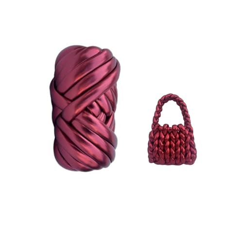 Gurtband für Häkeltaschen, grobes Baumwollgarn, metallisch, röhrenförmig, grob, für Taschen, Körbe, Teppiche, DIY Handwerk Gurtband für Häkeltaschen, grobes Baumwollgarn, metallisch, röhrenförmig, grob, für Taschen, Körbe, Teppiche, DIY Handwerk von yikkiykk