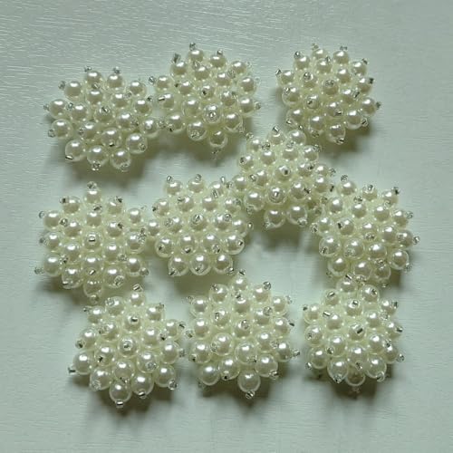 Schöne Perle eingelegte Diamant dreidimensionale Blume Pailletten Insekt Biene Kleidung Dekoration DIY und andere Patch Aufkleber (weiße Perle) von yinqinUSP