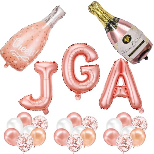 yivom Jga Deko Frauen, 35 StüCk Jga Latex Ballons Rosegold, Champagner Folienballon, Junggesellenabschied Frauen, Jga Luftballons, Junggesellinnenabschied Deko yivom Jga Deko Frauen, 35 StüCk Jga Latex Ballons Rosegold, Champagner Folienballon, Junggesellenabschied Frauen, Jga Luftballons, Junggesellinnenabschied Deko von yivom