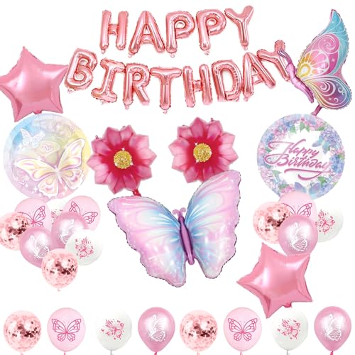 yivom 49 Stück Deko Geburtstag Mädchen Deko Kindergeburtstag Schmetterling Blumen Happy Birthday Girlande Deko Geburtstagsdeko für Mädchen Kinder Geburtstag Motto Party yivom 49 Stück Deko Geburtstag Mädchen Deko Kindergeburtstag Schmetterling Blumen Happy Birthday Girlande Deko Geburtstagsdeko für Mädchen Kinder Geburtstag Motto Party von yivom