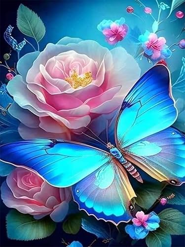 Gemartmall Diamond Painting Erwachsene-Diamant Painting Schmetterling, Diamond Painting Bilder Schmetterling für Erwachsene,Dekorationen,30 x 40 cm von Gemartmall
