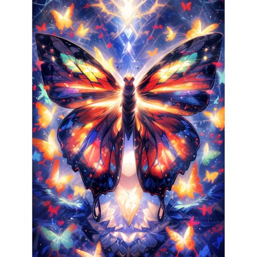 Gemartmall Schmetterling Diamond Painting Erwachsene-Schmetterling Diamant Painting Bilder,5d Diamond Painting Set Erwachsene Arts Craft für Home Wand Decor 30x40cm von Gemartmall