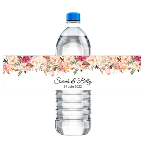 30 Stück Feierlichkeitsetiketten, personalisierte Flaschenetiketten, Aufkleber, personalisierter Namen, Text, Aufkleber, Geburtstage, Taufe, Hochzeitsdekoration (C,20,3 x 5 cm?) von yje