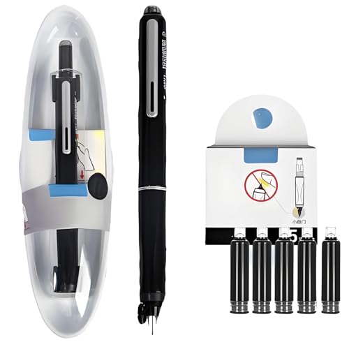 ykgsdkl Füllfederhalter einziehbar: 0,38 mm, blaue und schwarze Tinte, transparenter Schaft, inklusive 5 nachfüllbaren Tinten, Smooth Writing No Leaking, Geschenk für Kinder und Erwachsener ykgsdkl Füllfederhalter einziehbar: 0,38 mm, blaue und schwarze Tinte, transparenter Schaft, inklusive 5 nachfüllbaren Tinten, Smooth Writing No Leaking, Geschenk für Kinder und Erwachsener von ykgsdkl