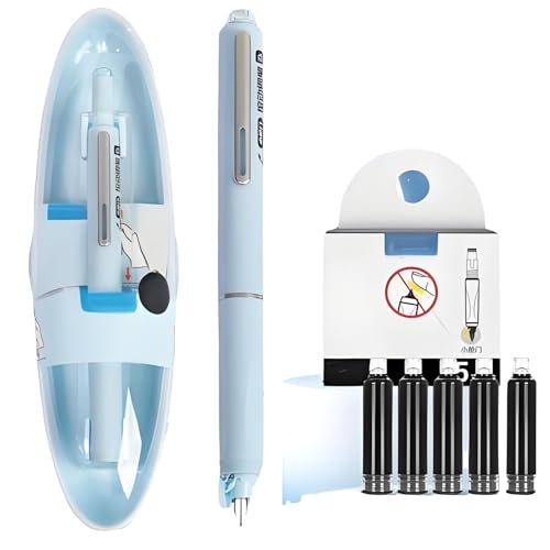 ykgsdkl Füllfederhalter einziehbar: 0,38 mm, blaue und schwarze Tinte, transparenter Schaft, inklusive 5 nachfüllbaren Tinten, Smooth Writing No Leaking, Geschenk für Kinder und Erwachsener ykgsdkl Füllfederhalter einziehbar: 0,38 mm, blaue und schwarze Tinte, transparenter Schaft, inklusive 5 nachfüllbaren Tinten, Smooth Writing No Leaking, Geschenk für Kinder und Erwachsener von ykgsdkl