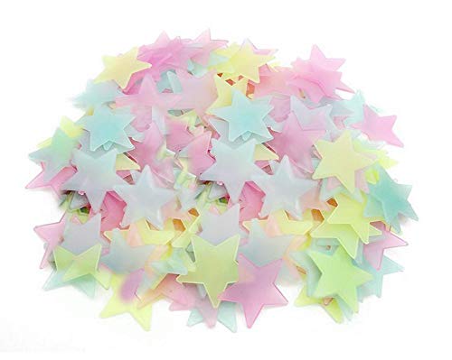 200 Stück Leuchtende Sterne - Selbstklebende Sternaufkleber für Wand und Decke, Leuchten im Dunkeln, Perfekt für Kinderzimmer von ymai