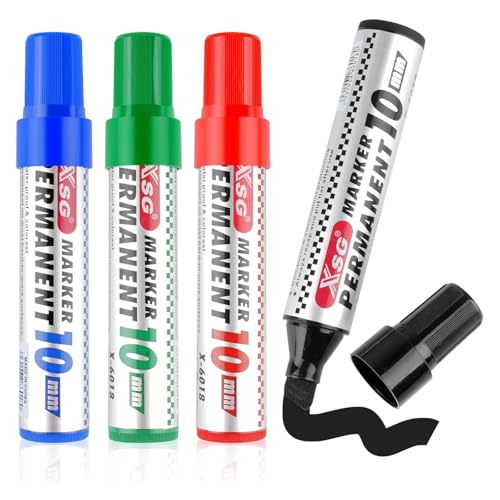 yolzhxe 4 Stück Permanent Marker, Permanentmarker, Wasserfest Marker Stift, Permanenter Universalstift, Wasserfest, Schnell Trocknend Wischfest, für Fast Alle Oberflächen, in 4 Farben yolzhxe 4 Stück Permanent Marker, Permanentmarker, Wasserfest Marker Stift, Permanenter Universalstift, Wasserfest, Schnell Trocknend Wischfest, für Fast Alle Oberflächen, in 4 Farben von yolzhxe