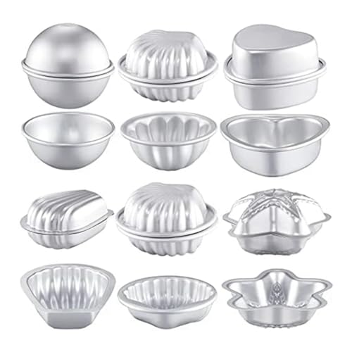 yomoe 12 Stück 6 Formen Bade-Bomb Basteln Form Kugel Herstellung Form für Handwerk DIY für handgemachte Seifen Kerze Kuchen Backen yomoe 12 Stück 6 Formen Bade-Bomb Basteln Form Kugel Herstellung Form für Handwerk DIY für handgemachte Seifen Kerze Kuchen Backen von yomoe