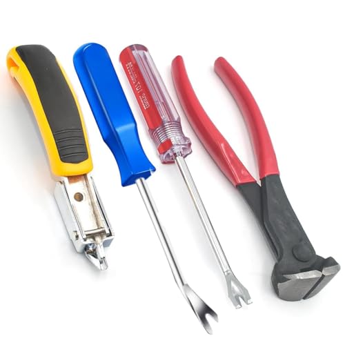 yomoe 4-Teiliges Heftklammerentferner-Set, Puller, Nagelentferner, Werkzeugset, Nagelzieherzange, Heftklammerzieher, Lifter, Befestigungselement-Entferner yomoe 4-Teiliges Heftklammerentferner-Set, Puller, Nagelentferner, Werkzeugset, Nagelzieherzange, Heftklammerzieher, Lifter, Befestigungselement-Entferner von yomoe