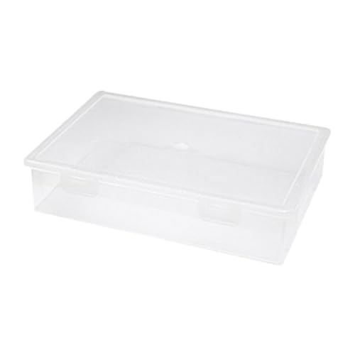 yomoe Akten-Organizer Aus Kunststoff, Transparent, Quadratisch, Aufbewahrungsbox, A4, Aufbewahrungsbox, Akten-Aufbewahrungsbox, L von yomoe