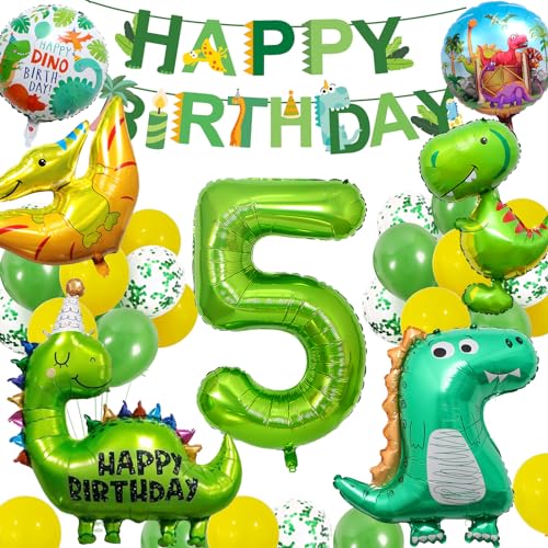 yosiio Dino Geburtstag Deko 5 Jahre, Geburtstagsdeko 5 Jahre Junge, Dinosaurier Deko Kindergeburtstag, Dino Luftballons, Folienballon 5 für Dino Deko Kindergeburtstag, Geburtstagsdeko Jungen 5 Jahre yosiio Dino Geburtstag Deko 5 Jahre, Geburtstagsdeko 5 Jahre Junge, Dinosaurier Deko Kindergeburtstag, Dino Luftballons, Folienballon 5 für Dino Deko Kindergeburtstag, Geburtstagsdeko Jungen 5 Jahre von yosiio