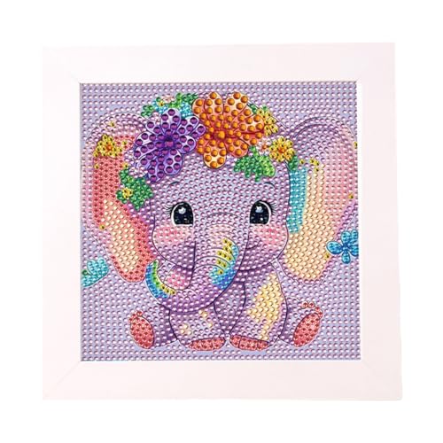 Diamond Painting Kinder Mit Rahmen 5d Diamant Painting Bilder Kinder Tiere DIY Mosaikherstellung Bastelset Mädchen Junge Ab 6 Jahre Kreative Geschenke Erwachsene Wanddekorationen 15 X 15 CM Elefant Diamond Painting Kinder Mit Rahmen 5d Diamant Painting Bilder Kinder Tiere DIY Mosaikherstellung Bastelset Mädchen Junge Ab 6 Jahre Kreative Geschenke Erwachsene Wanddekorationen 15 X 15 CM Elefant von youbeautify