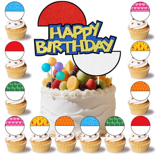 25 Stück Tortendeko Jungen Mädchen, Kuchen Deko Kindergeburtstag, Rot & Weiße Tortendekoration Cake Topper Set, Happy Birthday Topper für Kinder Geburtstag Party Kuchen Dekoration Supplies (Rot) 25 Stück Tortendeko Jungen Mädchen, Kuchen Deko Kindergeburtstag, Rot & Weiße Tortendekoration Cake Topper Set, Happy Birthday Topper für Kinder Geburtstag Party Kuchen Dekoration Supplies (Rot) von youngfocus