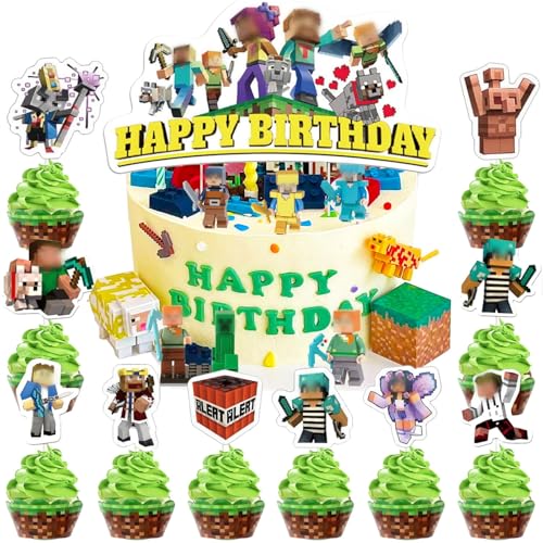 31 Stücke Tortendeko Kindergeburtstag, Kuchendeko Geburtstag, Torte Topper, Cupcake Topper, Deko Torte Kinder, Kuchendekorationsset,wd-e 31 Stücke Tortendeko Kindergeburtstag, Kuchendeko Geburtstag, Torte Topper, Cupcake Topper, Deko Torte Kinder, Kuchendekorationsset,wd-e von youngfocus