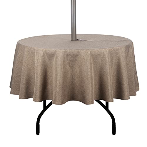 youngseahome Outdoor-Tischdecke, knitterfrei, schmutzabweisend, wasserdicht, Polyesterstoff, Tischdecke mit Reißverschluss, Schirmloch für Picknick/Party/Abendessen/Terrasse, Garten, 152,4 cm (60 Zoll youngseahome Outdoor-Tischdecke, knitterfrei, schmutzabweisend, wasserdicht, Polyesterstoff, Tischdecke mit Reißverschluss, Schirmloch für Picknick/Party/Abendessen/Terrasse, Garten, 152,4 cm (60 Zoll von youngseahome