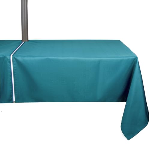 youngseahome Outdoor-Tischdecke, knitterfrei, schmutzabweisend, wasserdicht, Polyesterstoff, Tischdecke mit Reißverschluss, Schirmloch für Picknick/Party/Abendessen/Terrasse, Garten, 152,4 x 213,3 cm youngseahome Outdoor-Tischdecke, knitterfrei, schmutzabweisend, wasserdicht, Polyesterstoff, Tischdecke mit Reißverschluss, Schirmloch für Picknick/Party/Abendessen/Terrasse, Garten, 152,4 x 213,3 cm von youngseahome