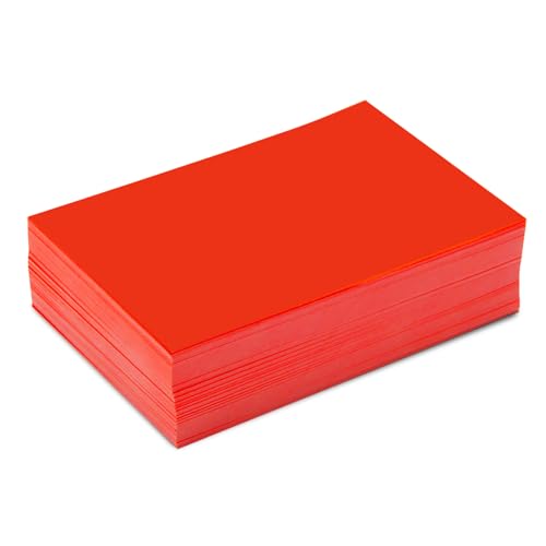 younikat 150 Beschriftungsetiketten in Leucht-Rot I 10 x 7 cm I dv670 von younikat