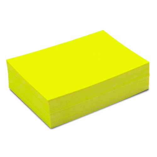 150 Beschriftungsetiketten in Neon-Gelb I 10 x 7 cm groß I Neon-Etiketten aus Papier zum Beschriften I universal I dv_839 von younikat