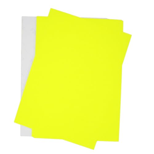 25 Beschriftungsetiketten in Neon-Gelb I DIN A4 groß I Neon-Etiketten aus Papier zum Beschriften und bekleben I vielseitige universal-Aufkleber I dv_1016 von younikat